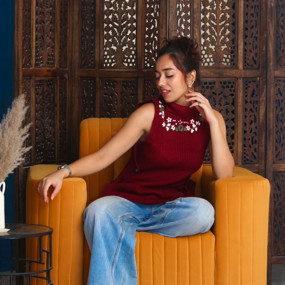 Kokoro Woolen Dress – Cozy, Heartfelt, Versatile Handknitted