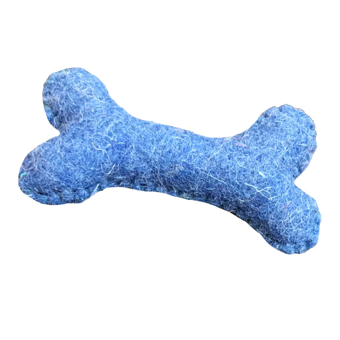 Eco Bone Buddy – Wool Felt Dog Chew Toy | Bone-Shaped, Natural & Durable