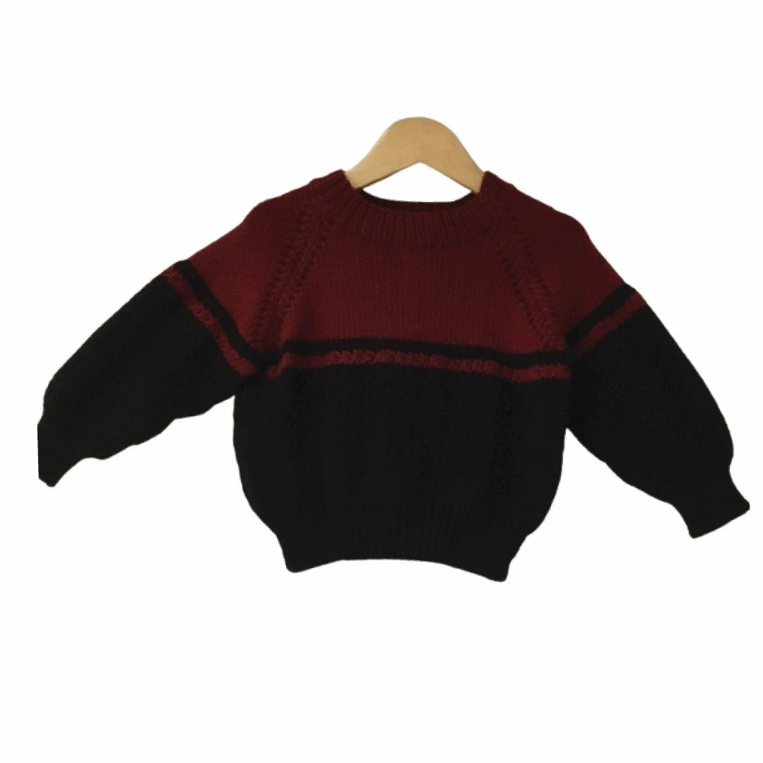 Baby Pullover Red Black