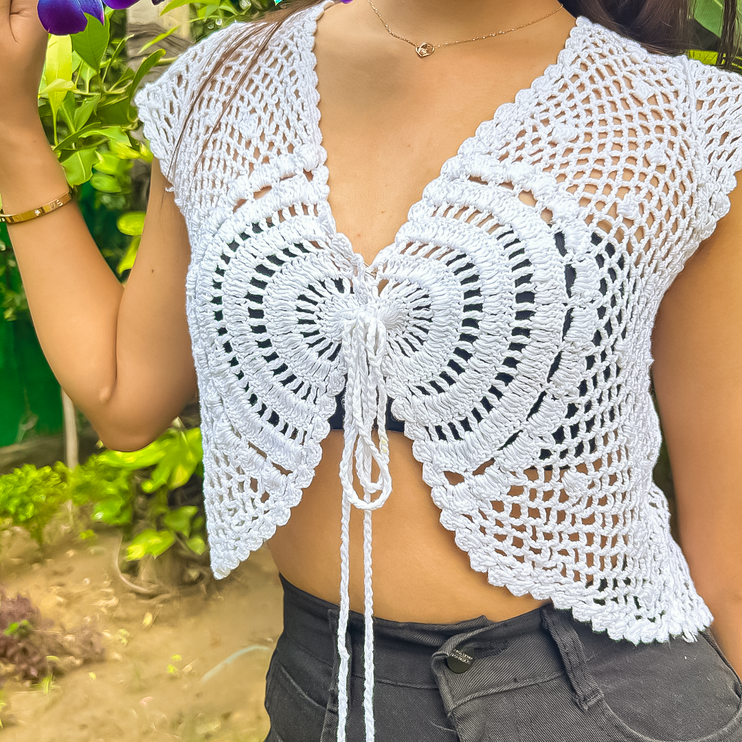 Bramble Top – Eco-Friendly Handknitted Crochet Top for Women | Timeless Design