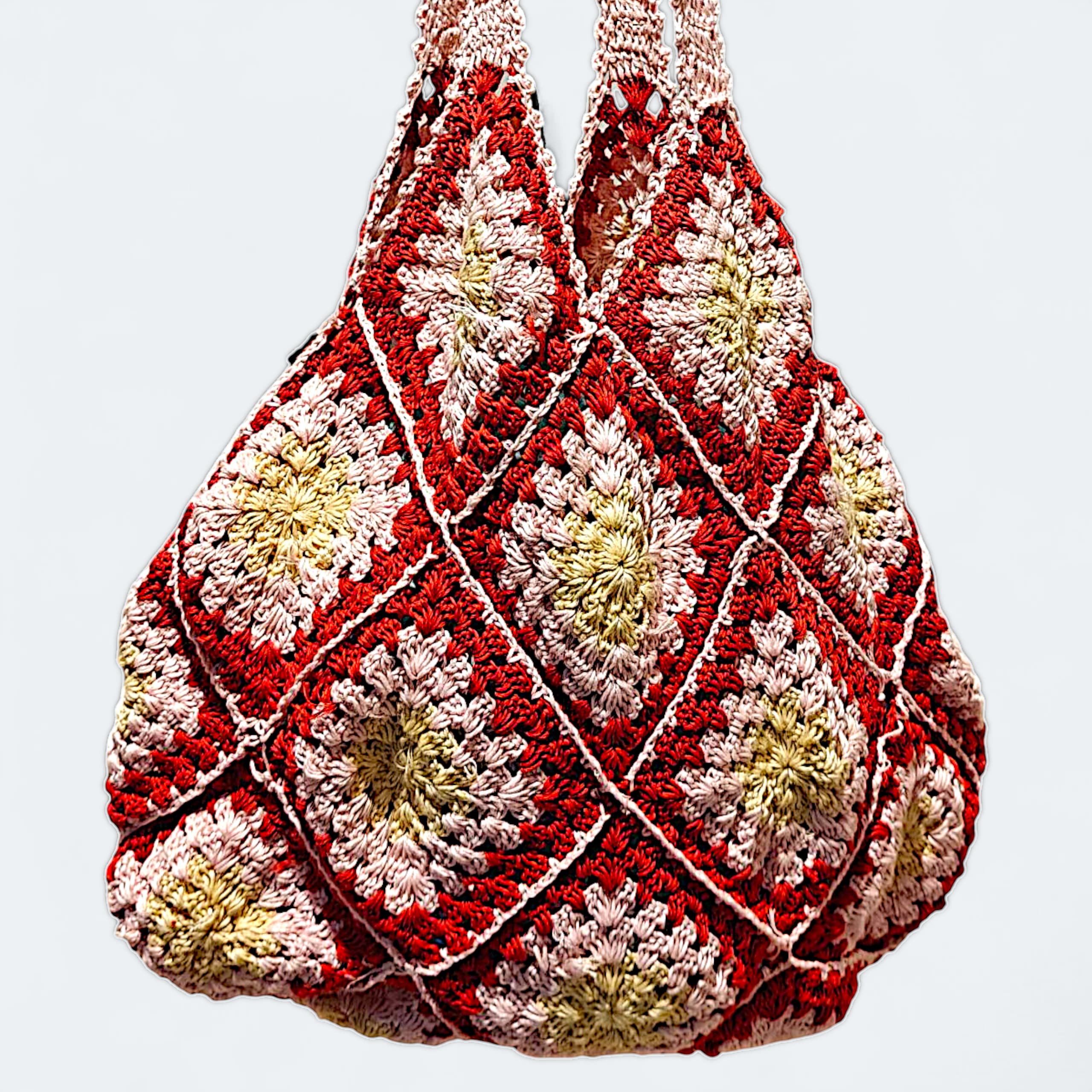 Cotton Crochet Bag – Multi-Color  - Eco-Friendly & Stylish