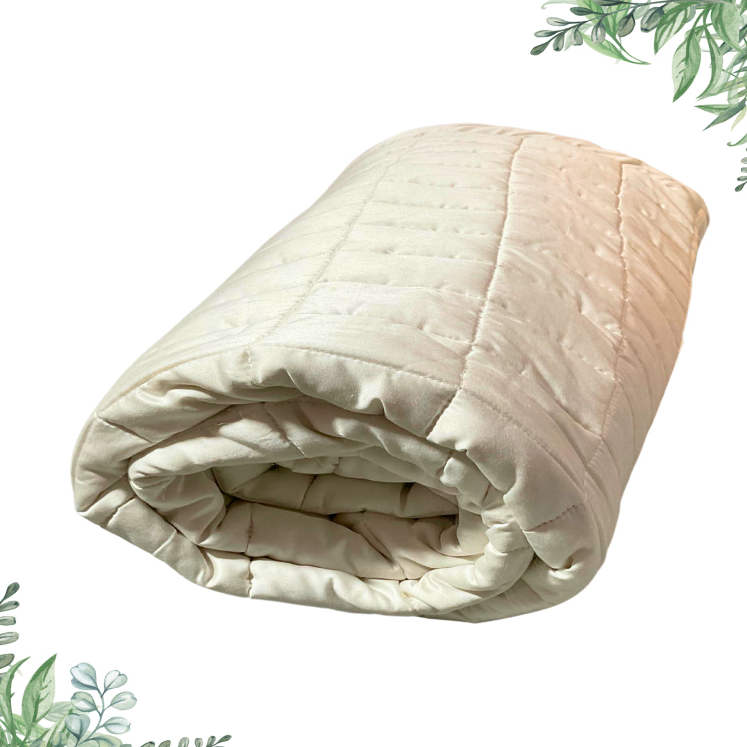 Quilt  with Check  Design I Bamboo  Fabric I Wool Infill