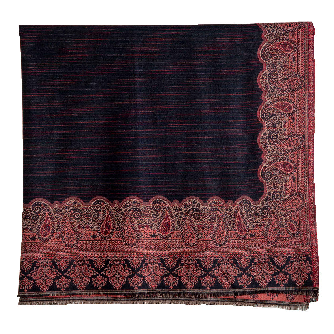 Woolen Stoles & Shawls | Black & Multl | 100x210 CM |