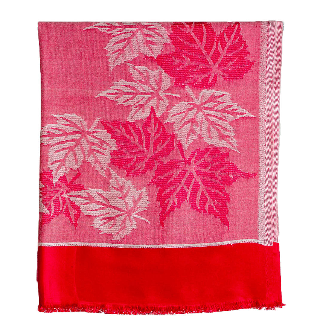 Woolen Stoles & Shawls | Pink &  White | 70x200 CM |