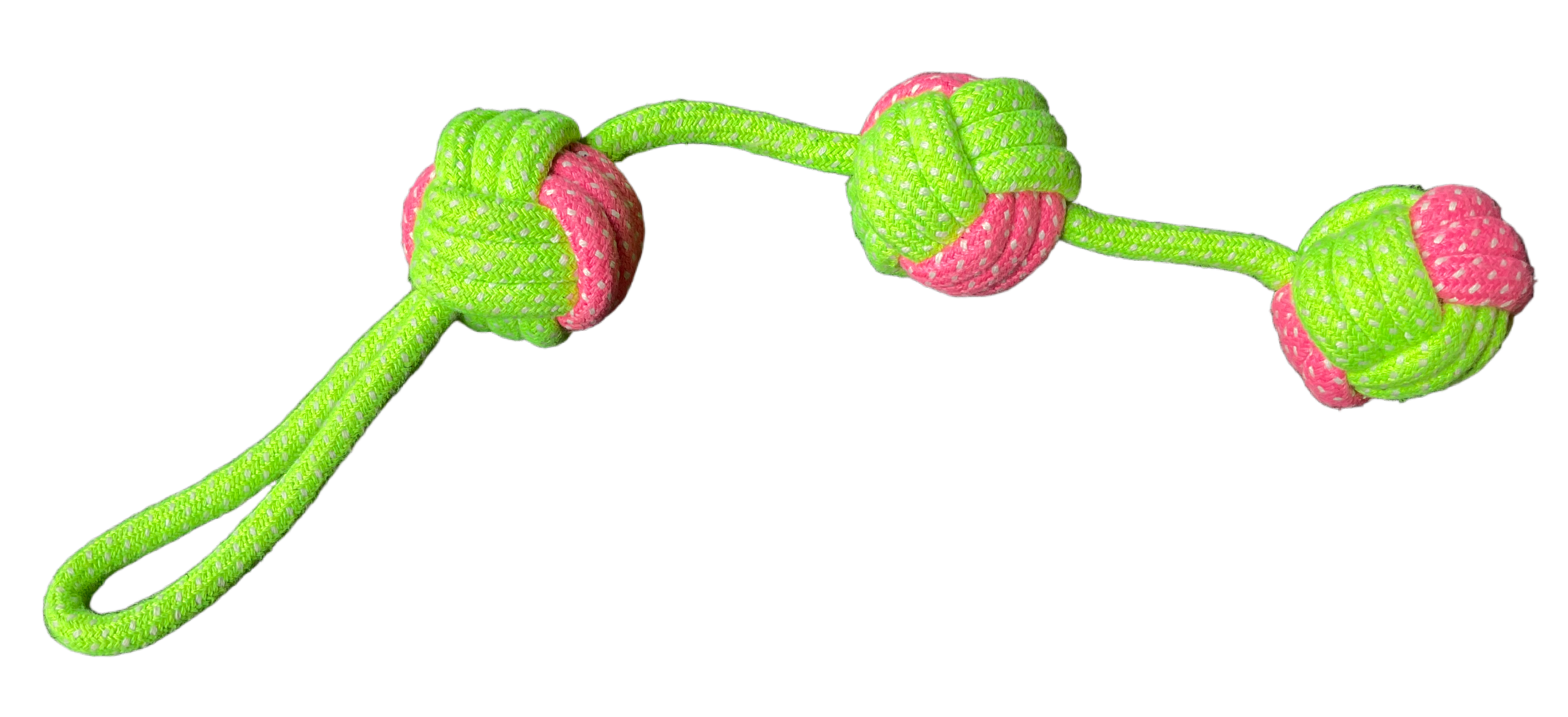 Dog Rope Toy -Triple Ball Long Rope Pet Toy