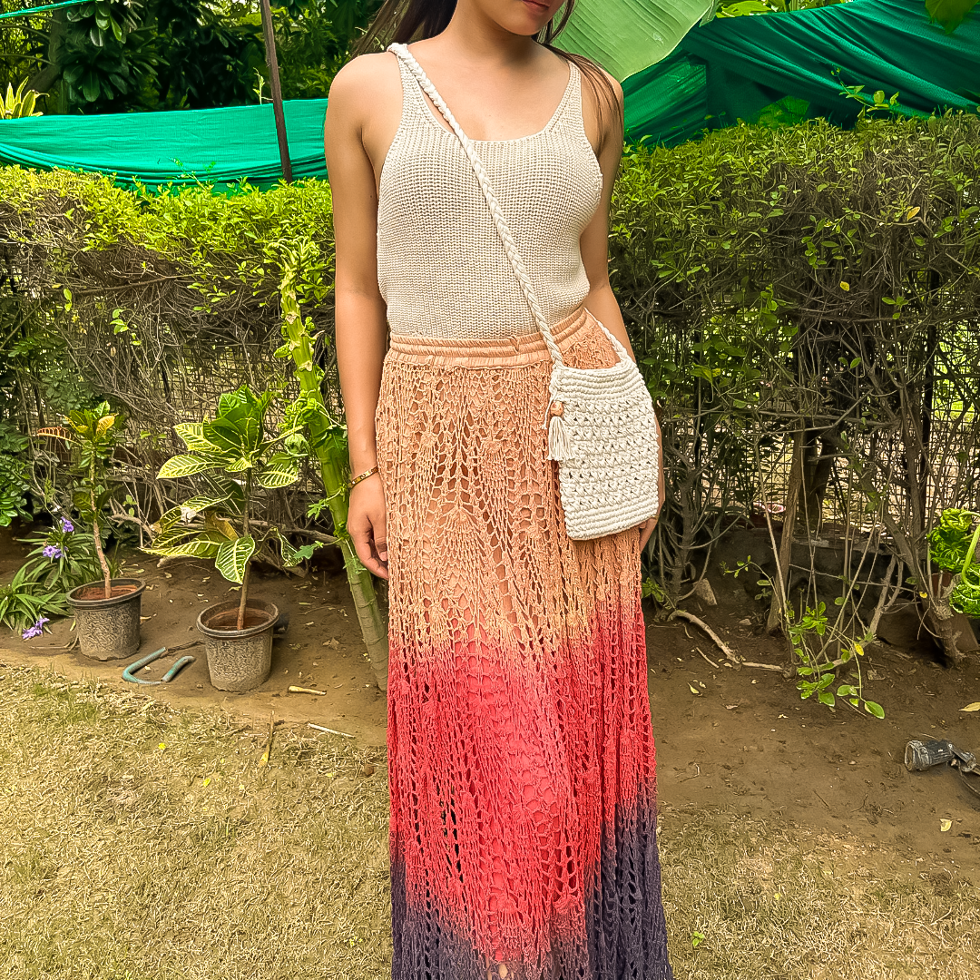 Mila Crochet Skirt – Eco-Friendly Handknitted Summer Classic for Women