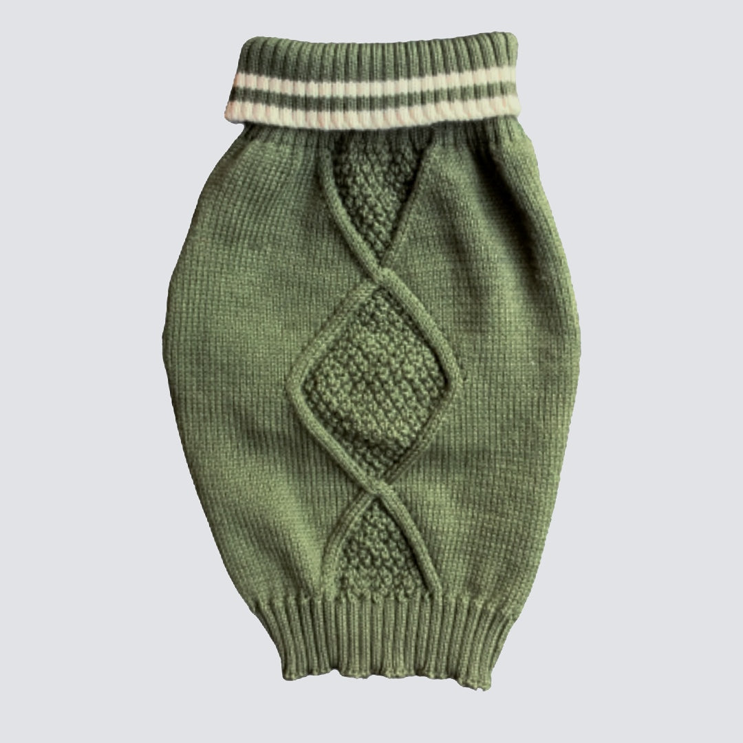 EcoLuxe Woolen Hug: Hand-Knitted XL Sweater for Stylish, Cozy Canines (Dog)