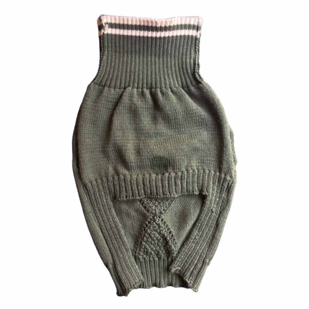 EcoLuxe Woolen Hug: Hand-Knitted XL Sweater for Stylish, Cozy Canines (Dog)