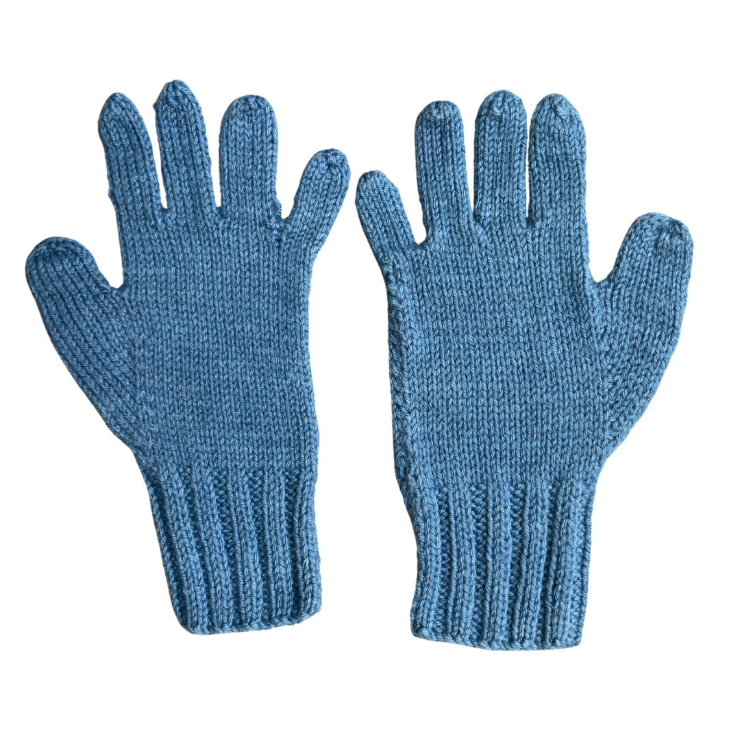 Wool Gloves | 100 % Organic  Wool | Chambray