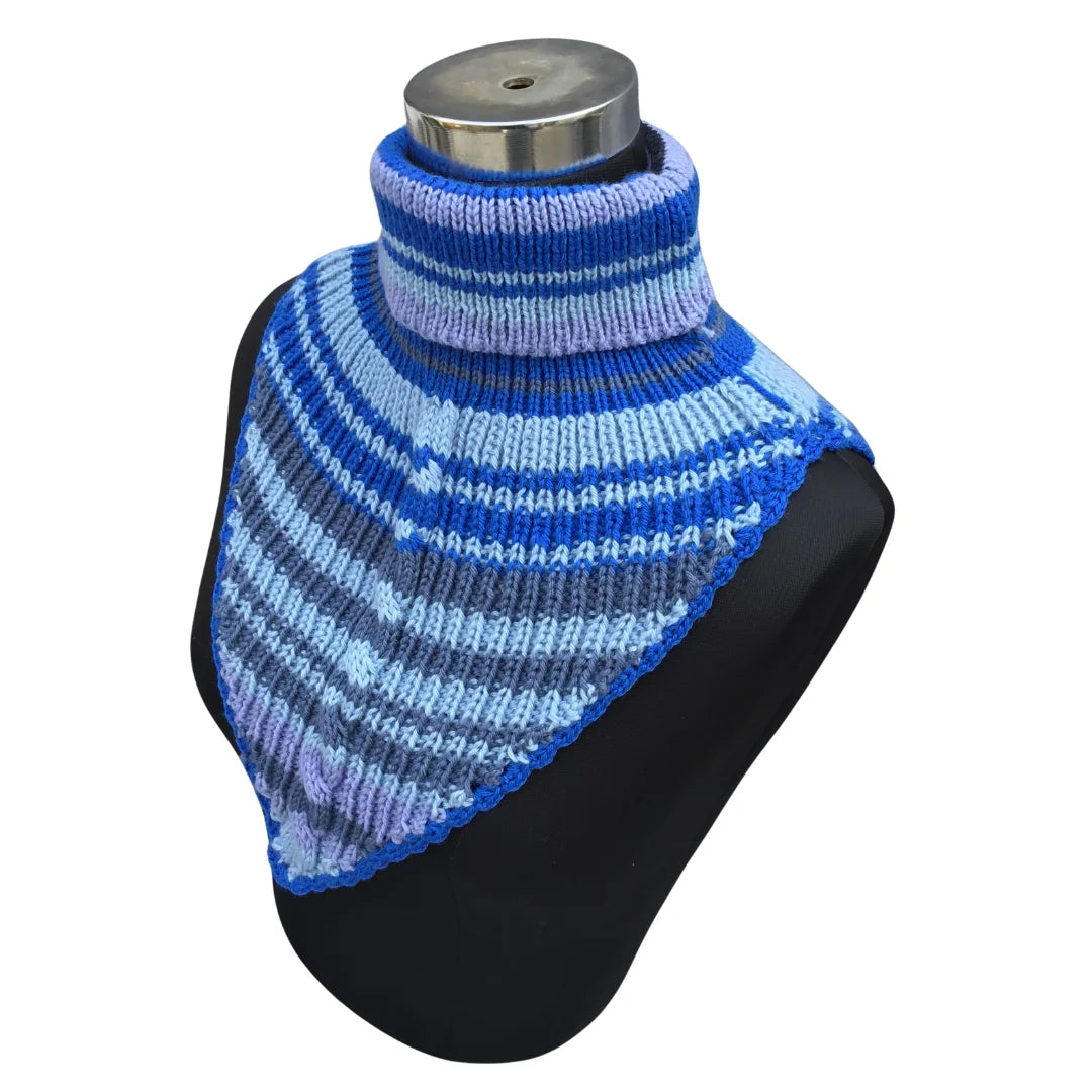 Neck Warmers & Mufflers |Blue  Multi color|100% premium Wool|For Women