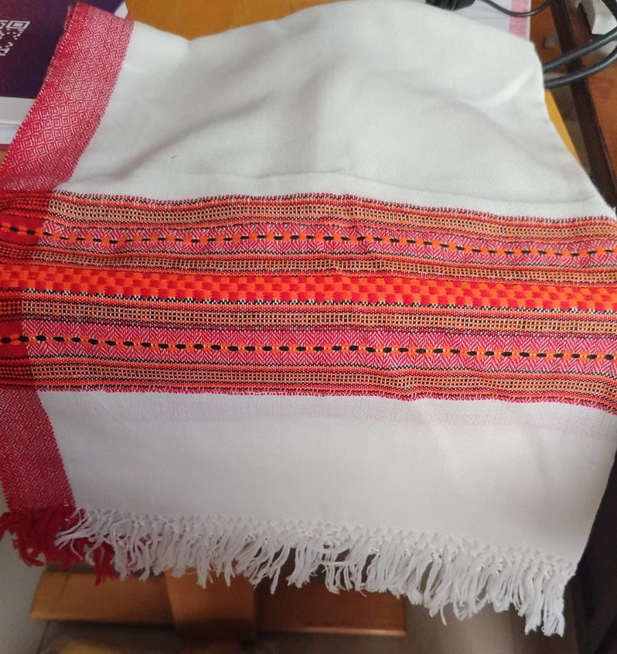 Woolen  Stoles & Shawls |White & Multi | 70x200CM |