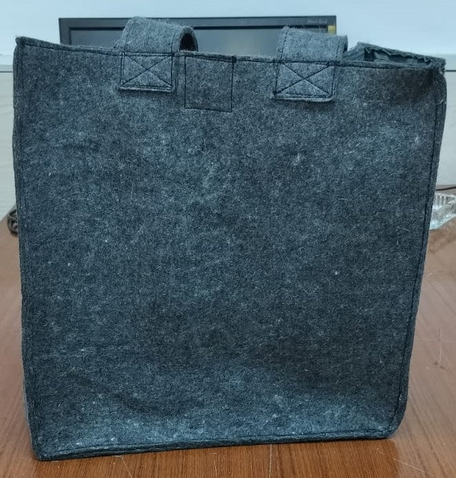 Organic Wool Felt Tote Bag- Grey