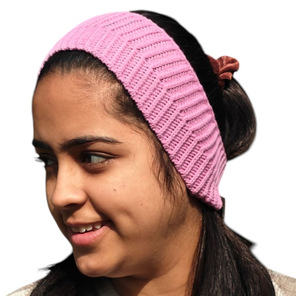 100% Wool Knitted Headband – Classic Rose | 4/8 Nm