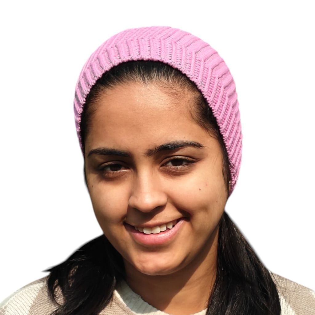 100% Wool Knitted Headband – Classic Rose | 4/8 Nm