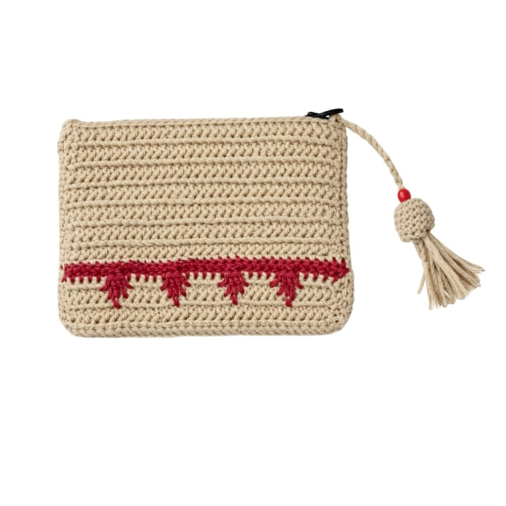 Handmade Raffia Pouch Bag | Eco-Friendly Mini Utility Bag