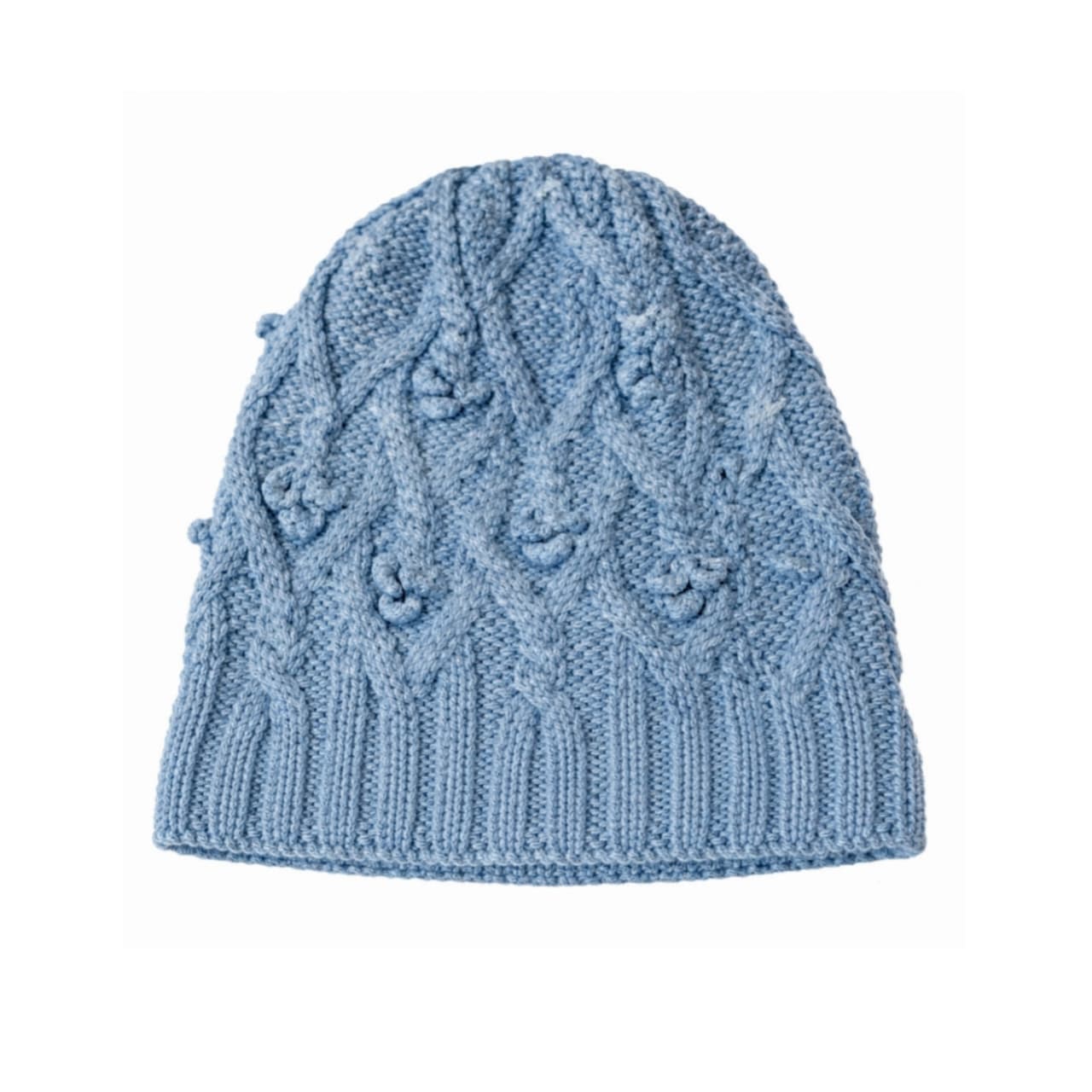 Rock Blue 100% Wool Beanie | Soft, Warm & Lightweight Winter Cap