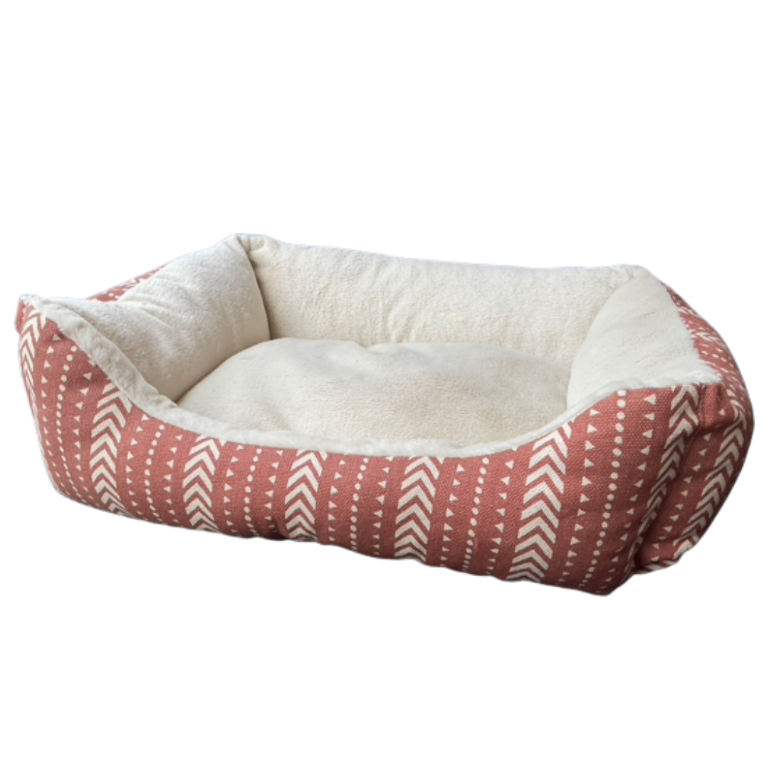 Blush Haven Velvet Lounger Chic Comfort for Your Pet