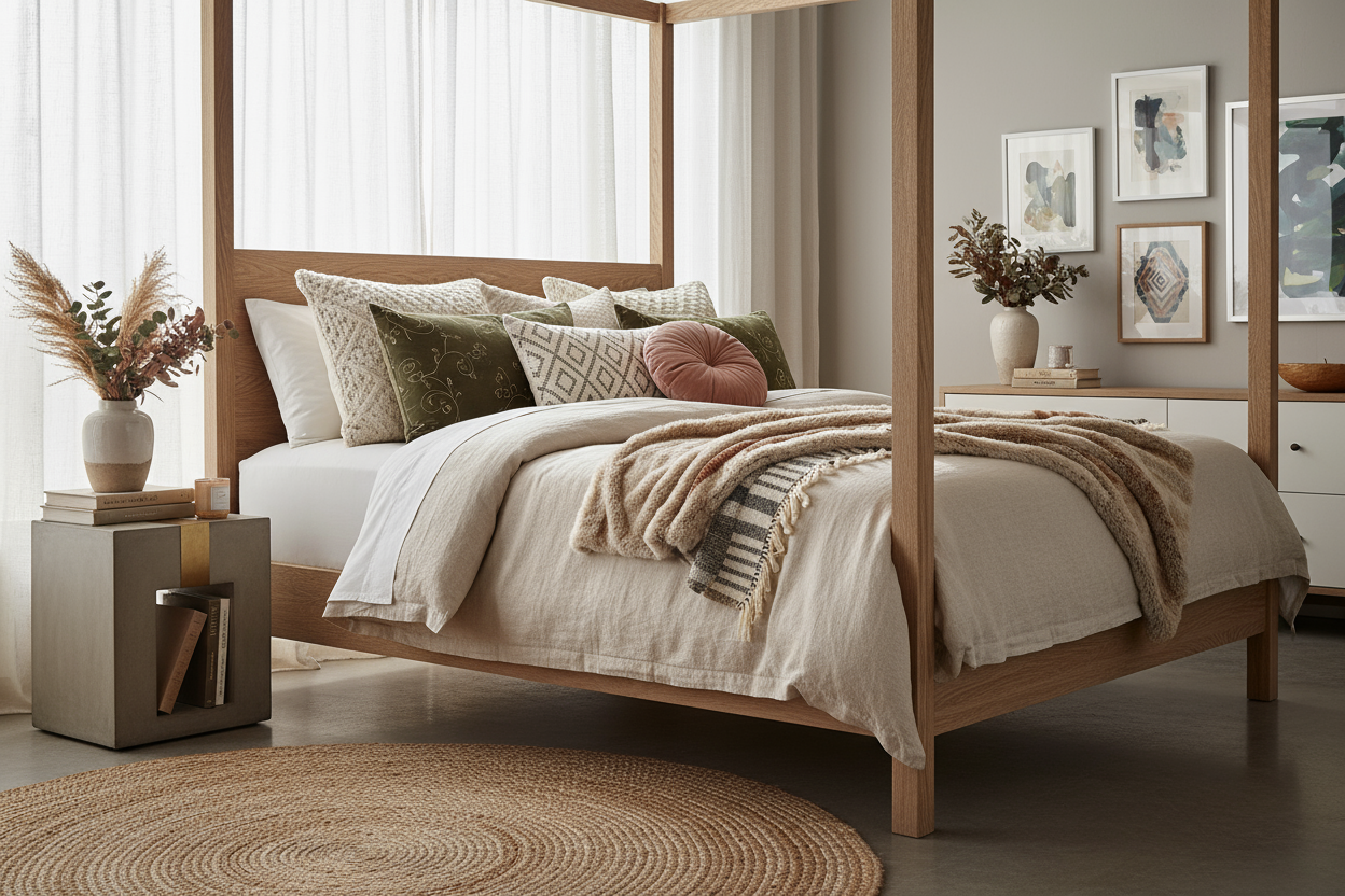 home decor item like pillow bedsheet etc 