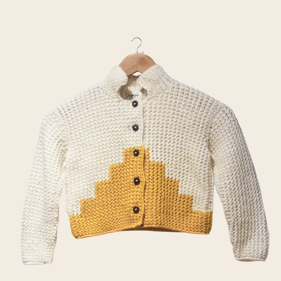 Kota Baby Cardigan | Handknitted, Eco-Friendly Wool, Soft & Cozy