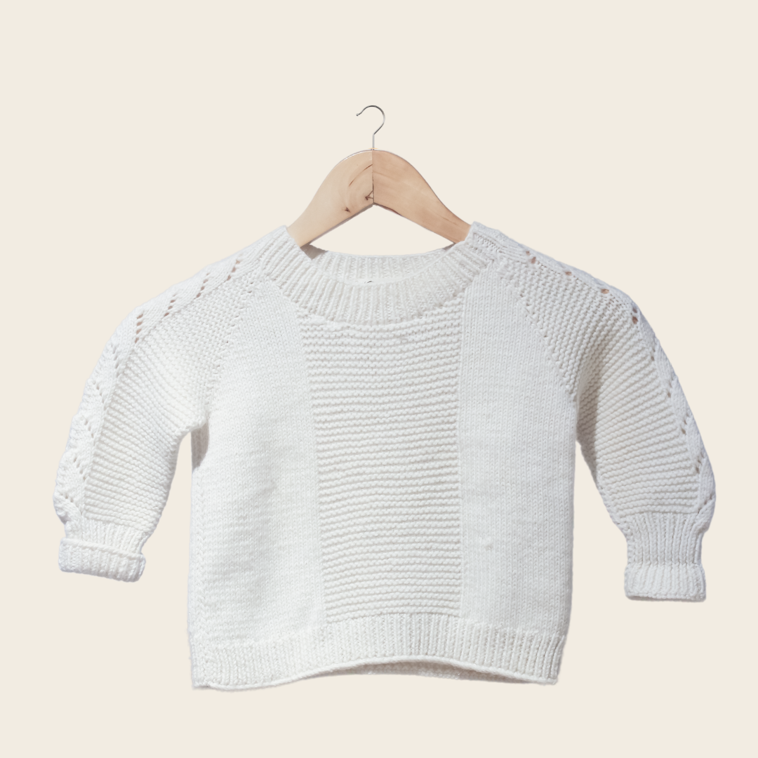 Mochi Baby Pullover | Handknitted Wool, Allergy-Free, Timeless & Eco-Friendly