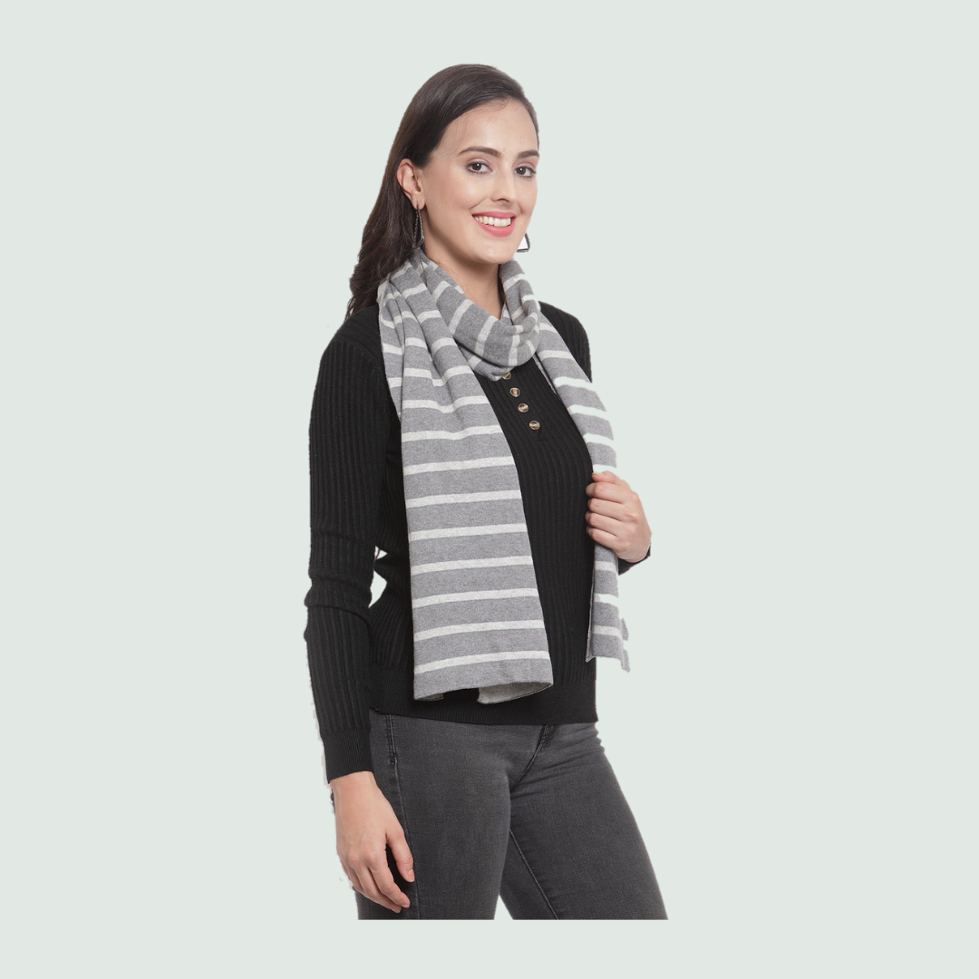 Zebra Stripes Scarf/Muffler - Front View