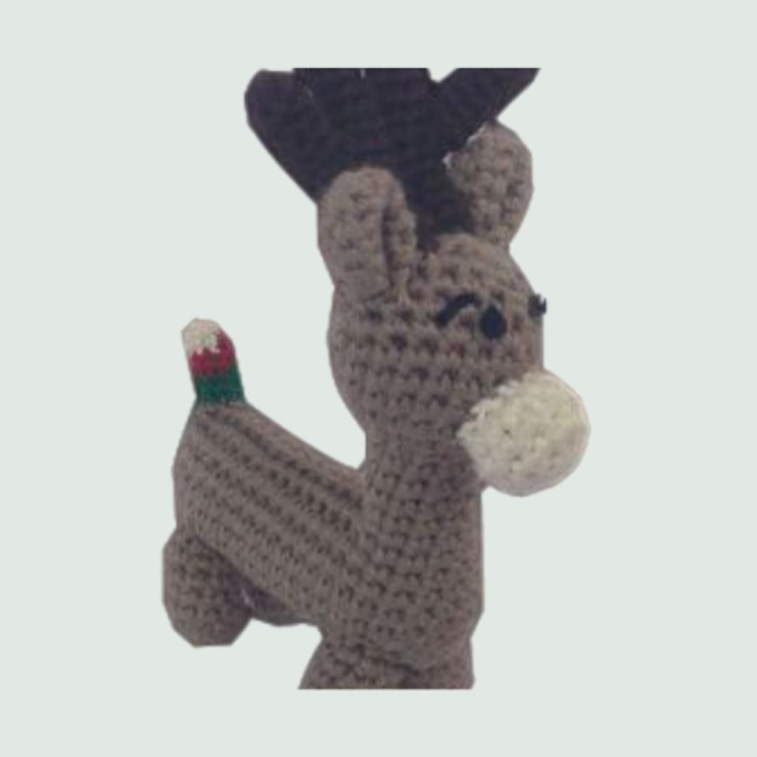 Reindeer Crochet Stuffed/Plush/Soft Toy | 100% Organic | Health-Pro - Mojopanda Organic  Store