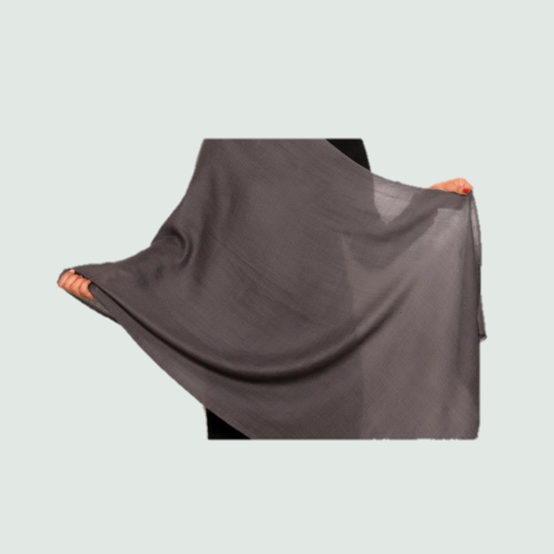 Dark Grey Stole | Pure Wool-Silk | For Women - Mojopanda Organic  Store