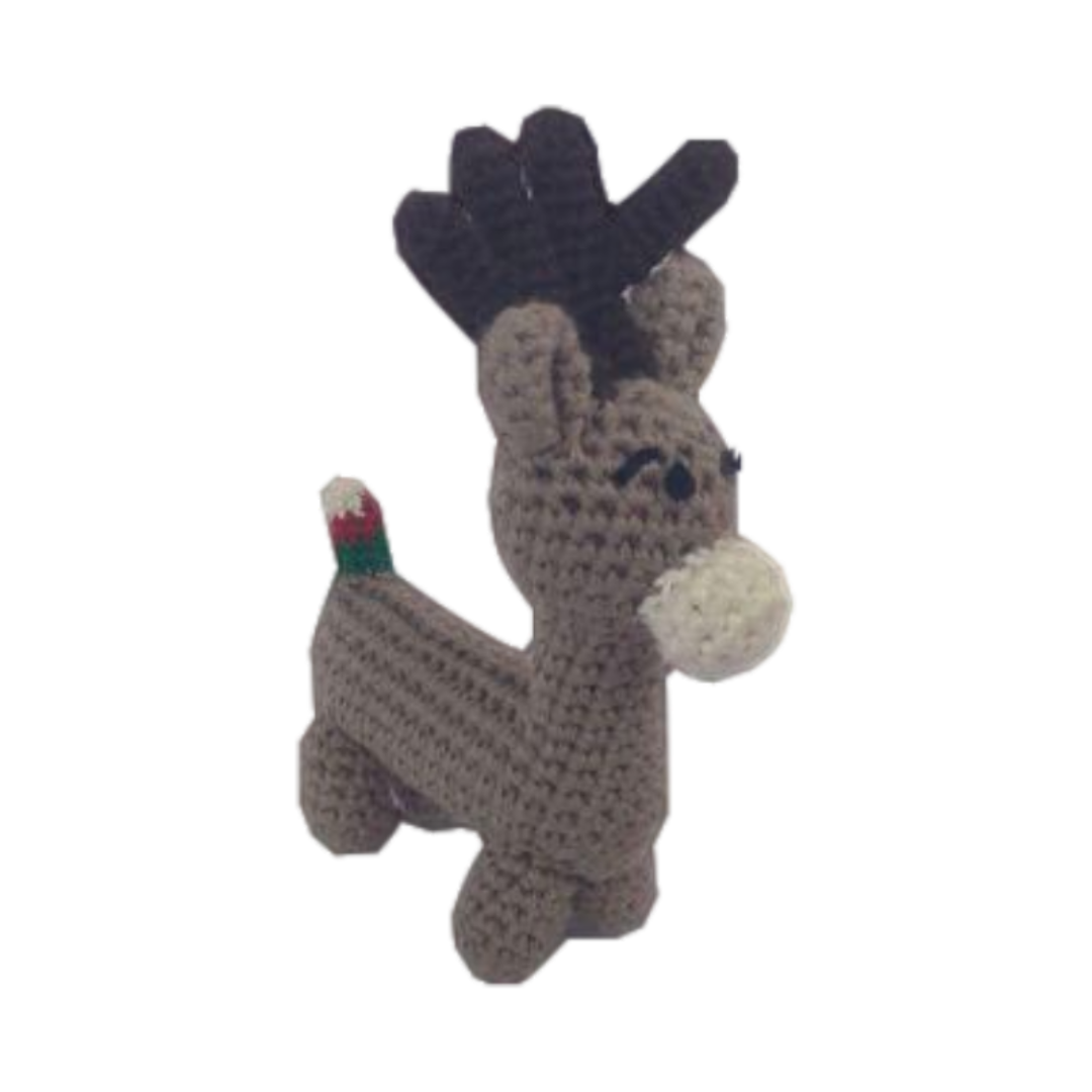 Reindeer Crochet Stuffed/Plush/Soft Toy | 100% Organic | Health-Pro - Mojopanda Organic  Store