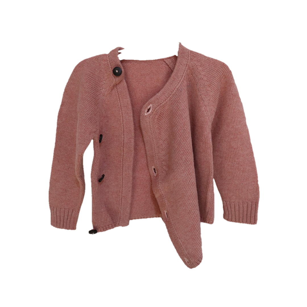 Peach Angrakha Sweater for Baby I 100% Organic Cotton