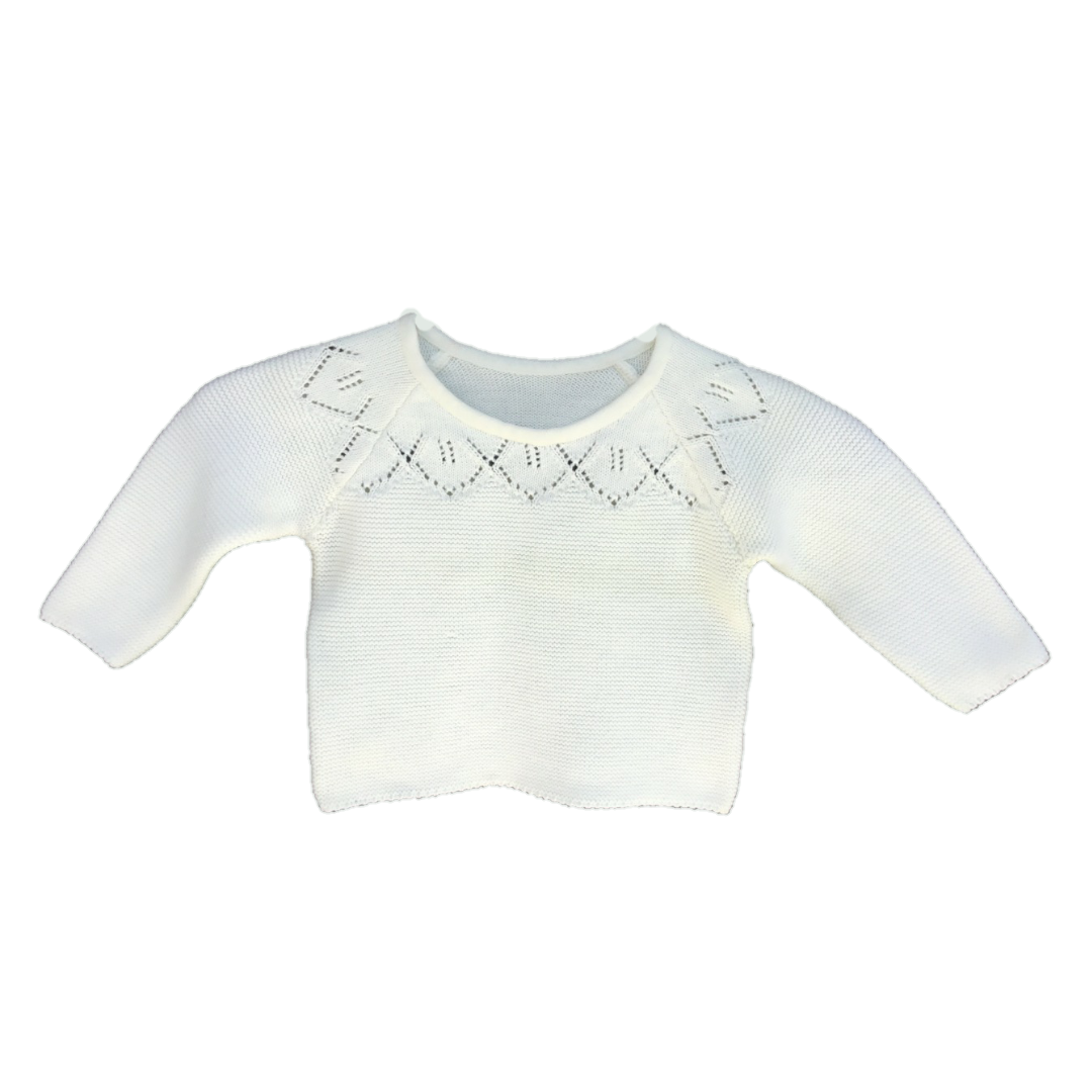 White Baby Pullover | 100% Organic Cotton - Mojopanda Organic  Store