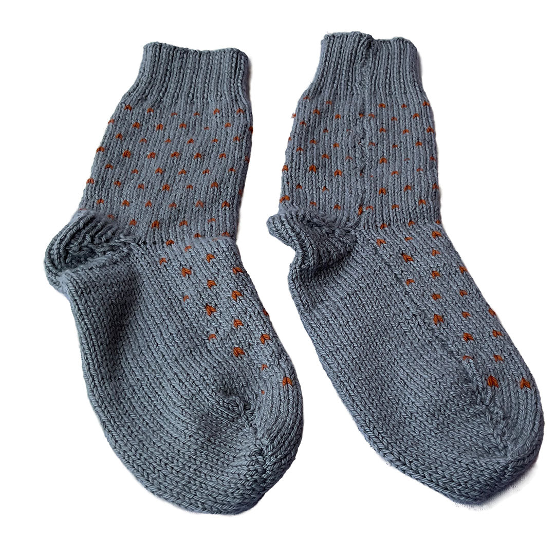 Organic Wool | Socks  For Men & Women | Ultimate Grey & Tomato Cream