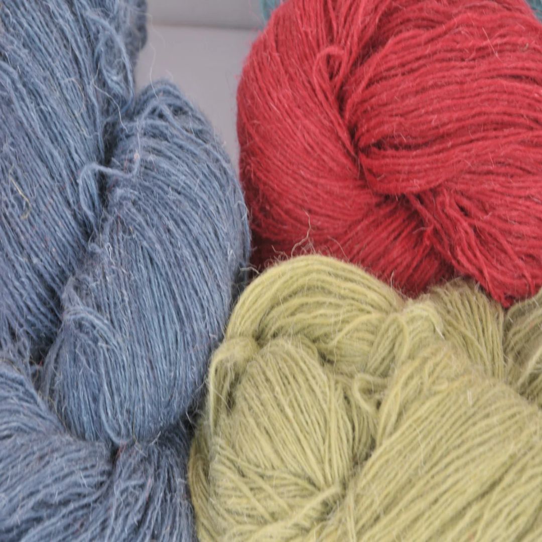 Organic Wool carpet yarn |  100% Organic Wool