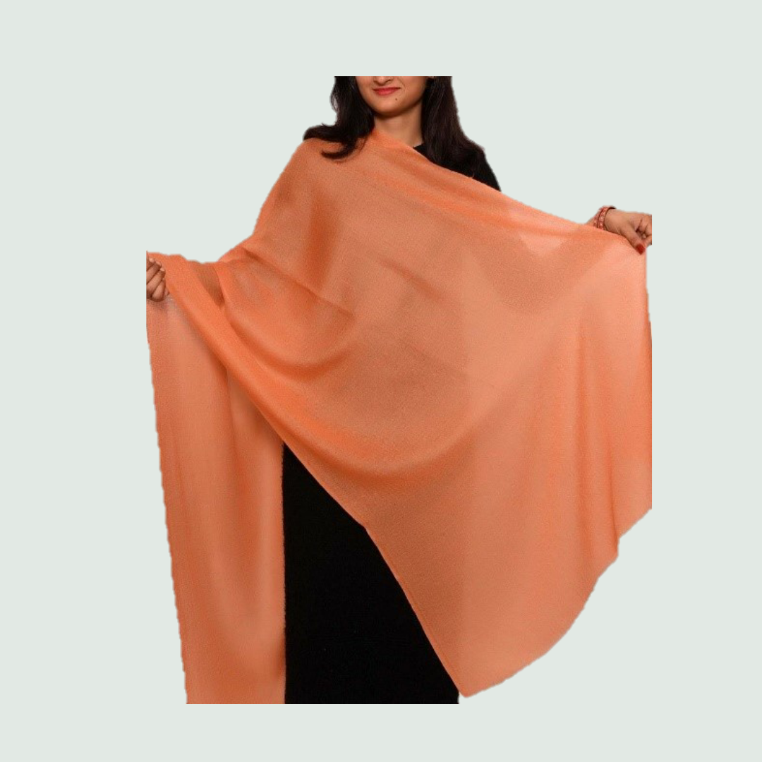 Orange Pashmina Stole | 100% Pure Cashmere - Mojopanda Organic  Store