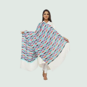 Multicolor Striped Stole | 100% Wool - Mojopanda Organic  Store