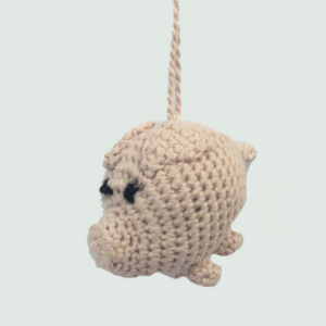 Porky Pig Crochet Stuffed/Plush/Soft Toy  - Front View