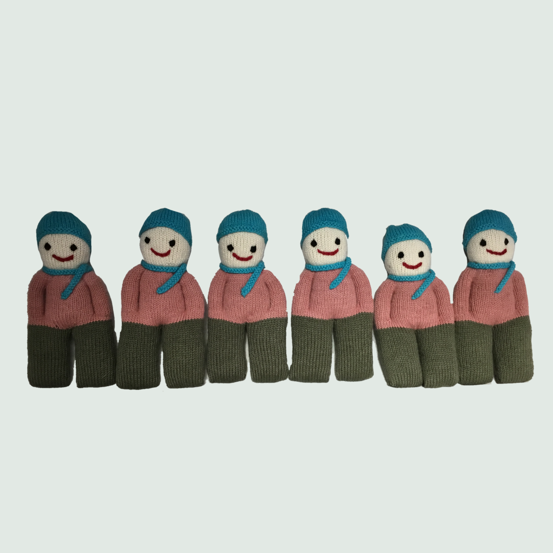 Mr. Happy - The Doll Hand Knitted Stuffed/Plush/Soft Toy - Front View