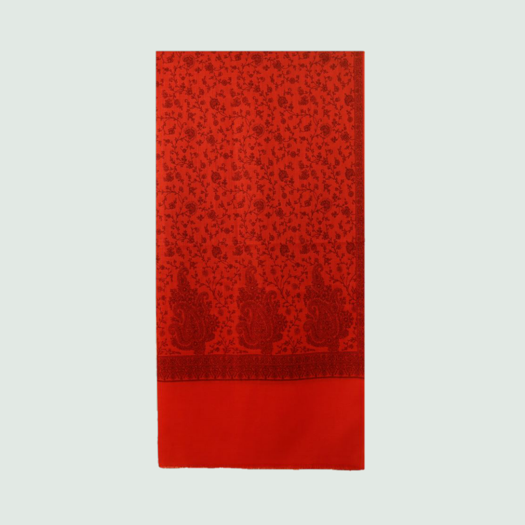 Odhni Jamawar Weaving | Stoles & Shawls - Front View