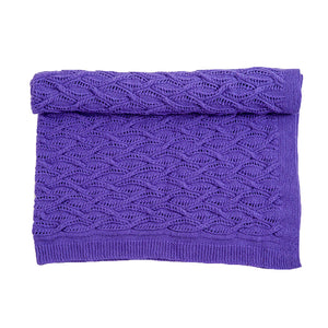 Baby Blanket Hand Knit ( Bunny Lace Design ) | 100% Wool