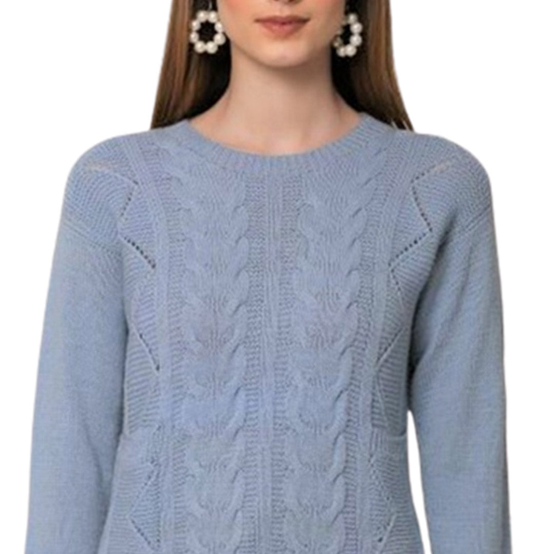 Light Blue Women Pullover | Organic | Pullover with 2 Pockets