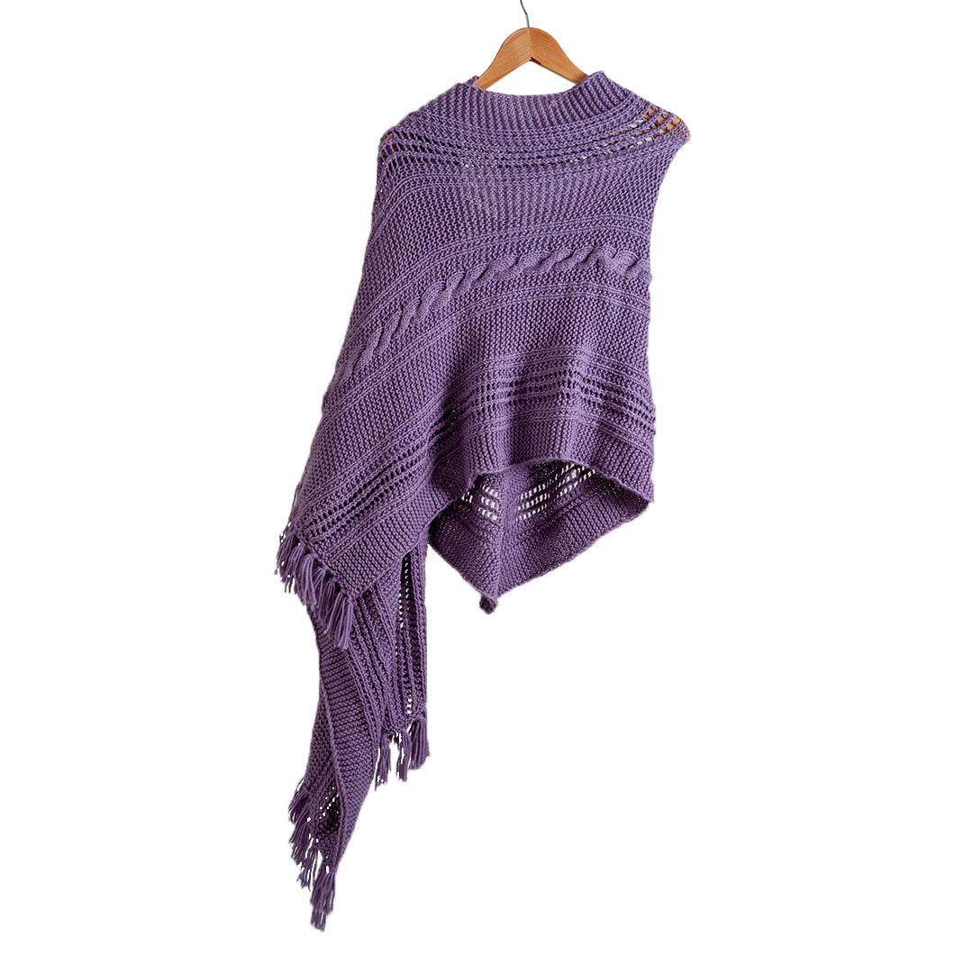 Lavender Women Shrug |  100% Organic Wool