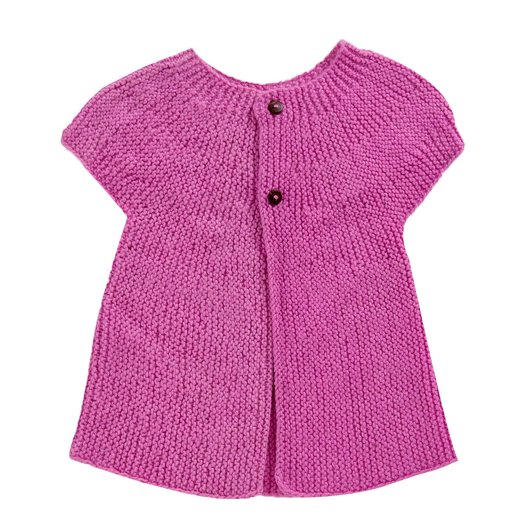 Frock Olive Green, Mustard Yellow & Classic Rose  | For Baby Girl | 100% Organic Wool | Size-3 Years