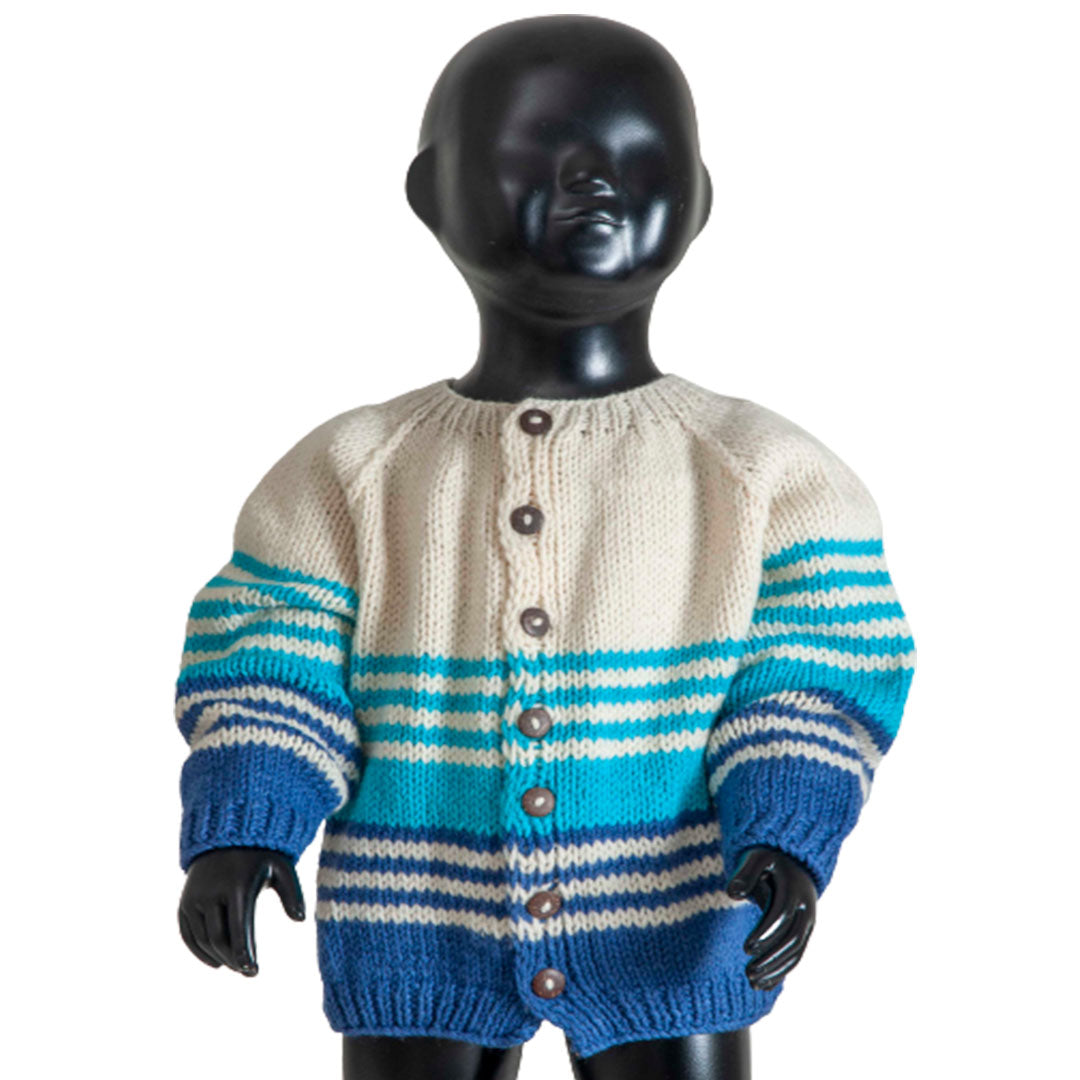Cardigan Multi color  | For Girl & Boy |  100% Organic Wool | Size-2 Years
