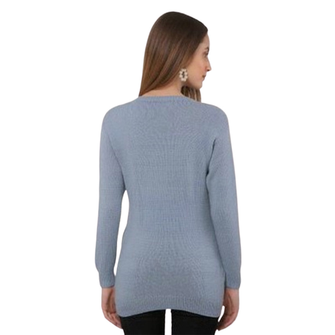 Light Blue Women Pullover | Organic | Pullover with 2 Pockets