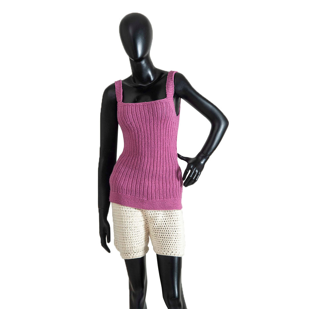 Organic Wool  |  Tank Top  | Turkish Rose