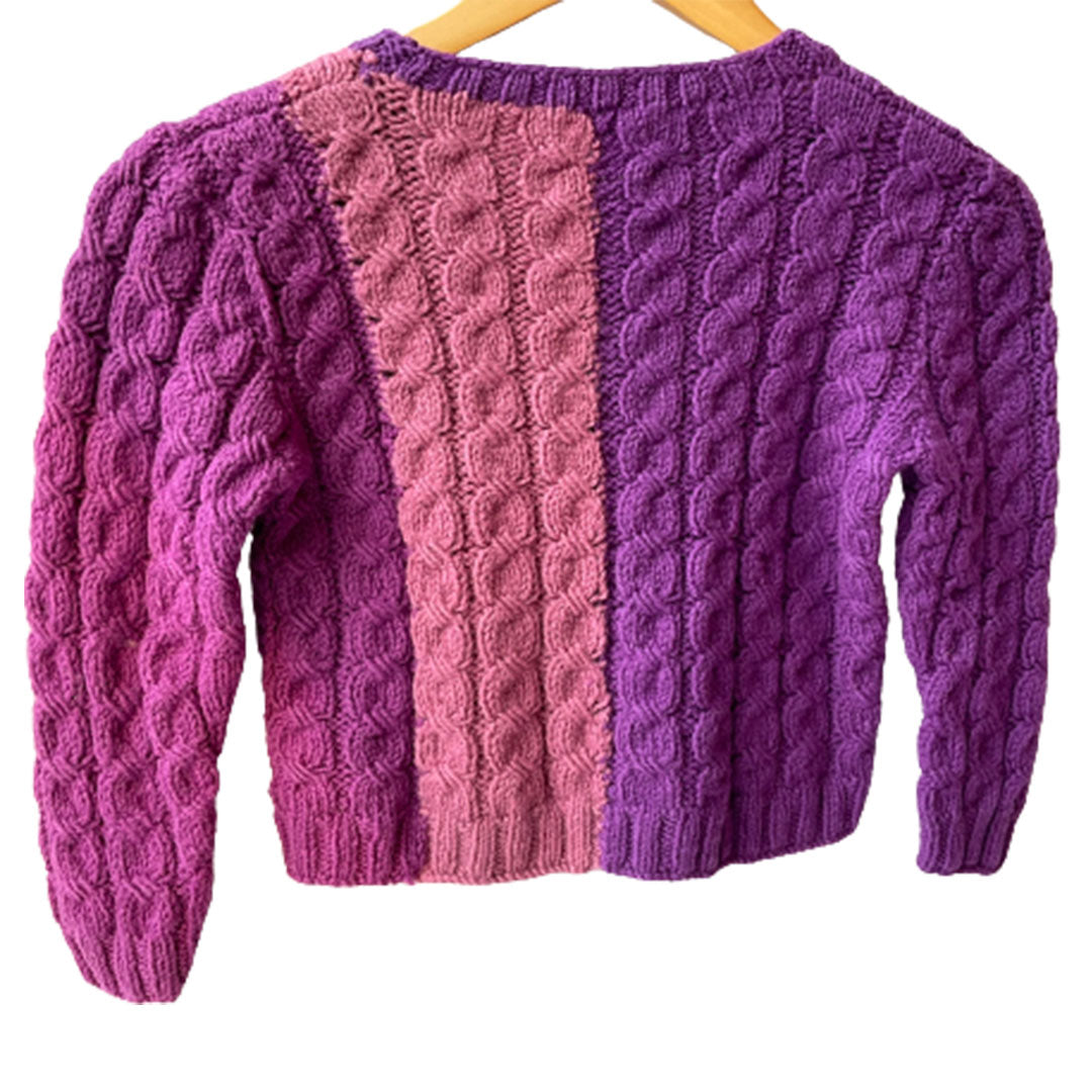 Organic Wool  |  Pullover  |  Turkish rose, purple haze & Trendy pink