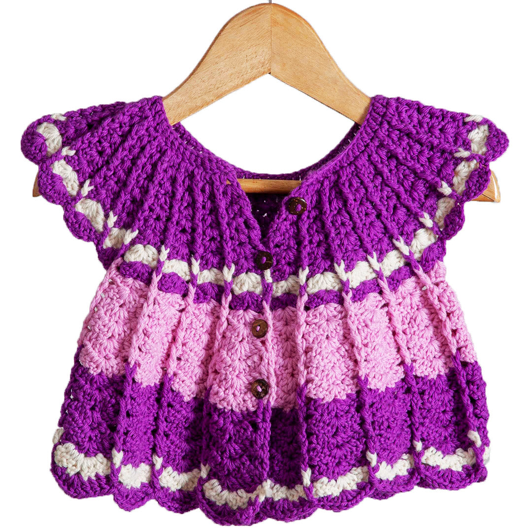 Frock Multi Color  | For Baby Girl |  100% Organic Wool