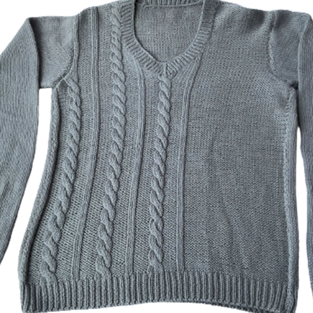 Pullover Round Neck  - Ultimate Grey |  For Men  |  100% Organic Wool