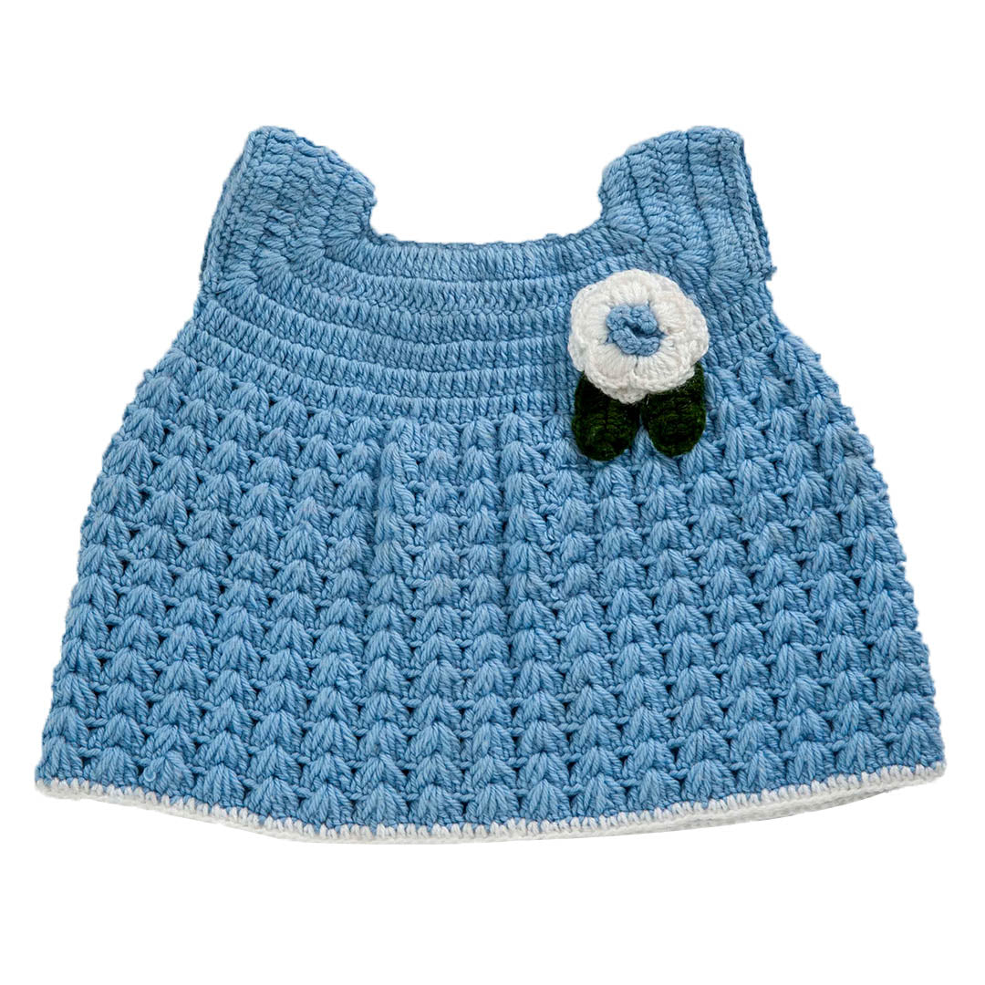 Frock Rock Blue - Crochet   | For Baby Girl |  100% Organic Wool