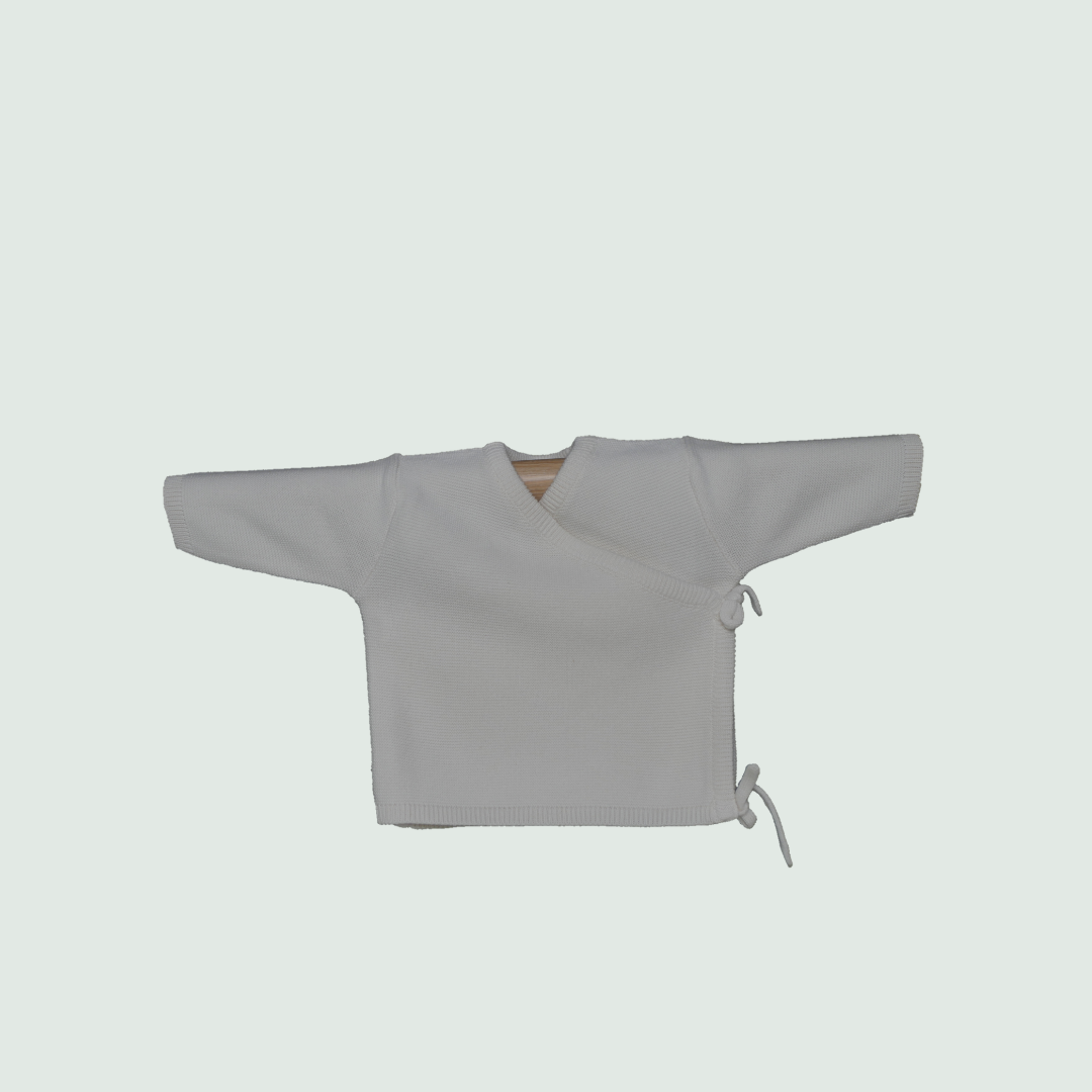 Cream Baby Wrap Jacket - Front View