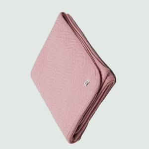 Zigzag Pink Pearl Knitted Ac Blanket for baby - Side View